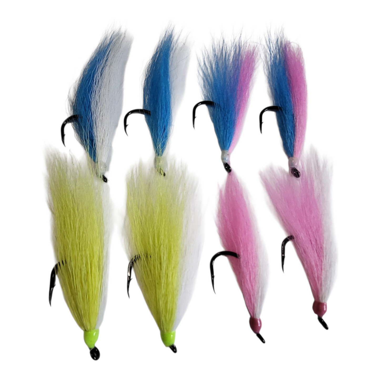 3 pack- Custom Fluke Teasers with Owner SSW Cutting Point Hooks