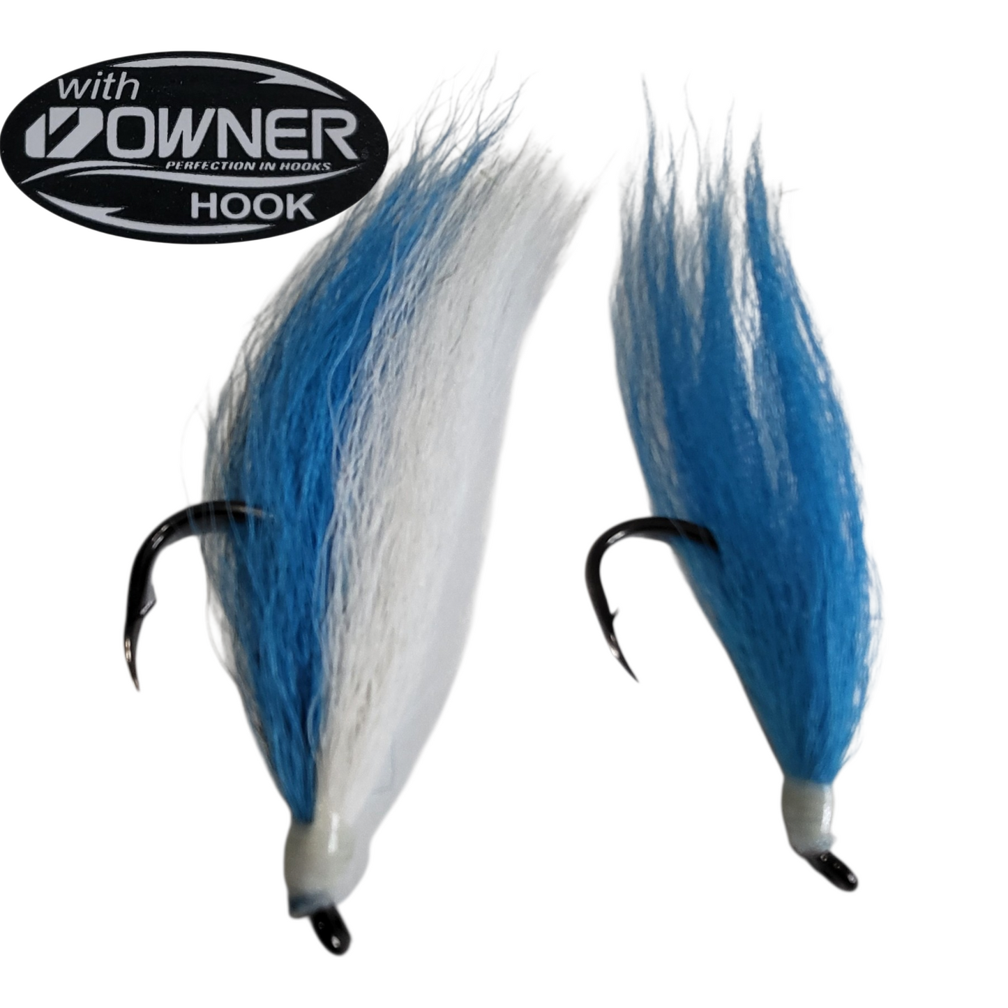 3 pack- Custom Fluke Teasers with Owner SSW Cutting Point Hooks