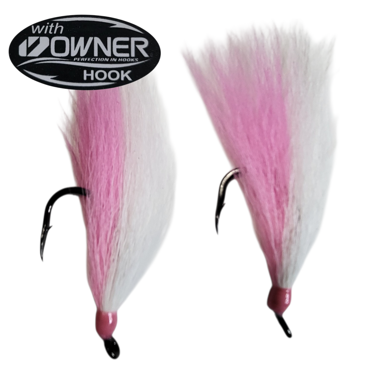 3 pack- Custom Fluke Teasers with Owner SSW Cutting Point Hooks