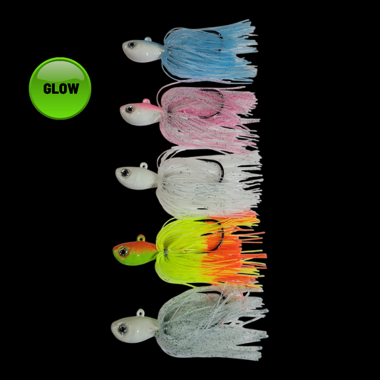 1- Glow Bucktail with Silicone Glow Skirts by: John Kim