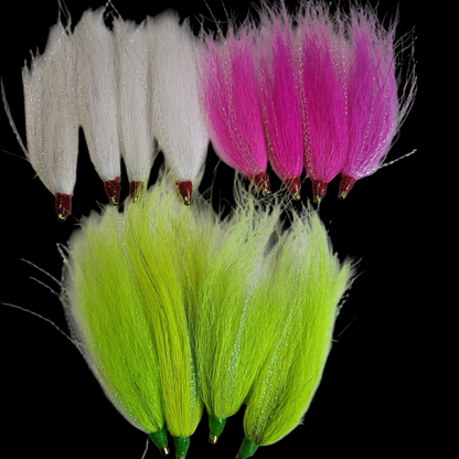 8- Bucktail Natural Hair Fluke Skirts