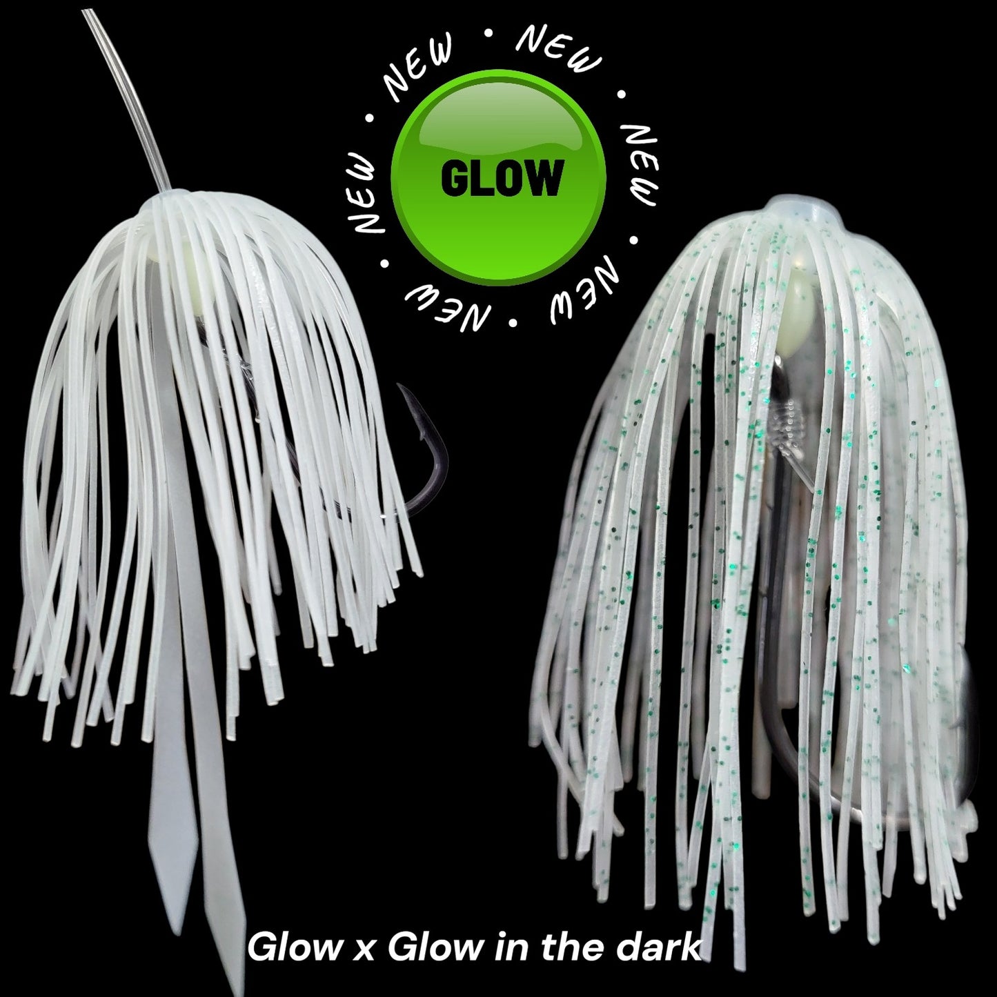 Silicone Glow Fluke CHICKEN RIG (HIGH-LO)