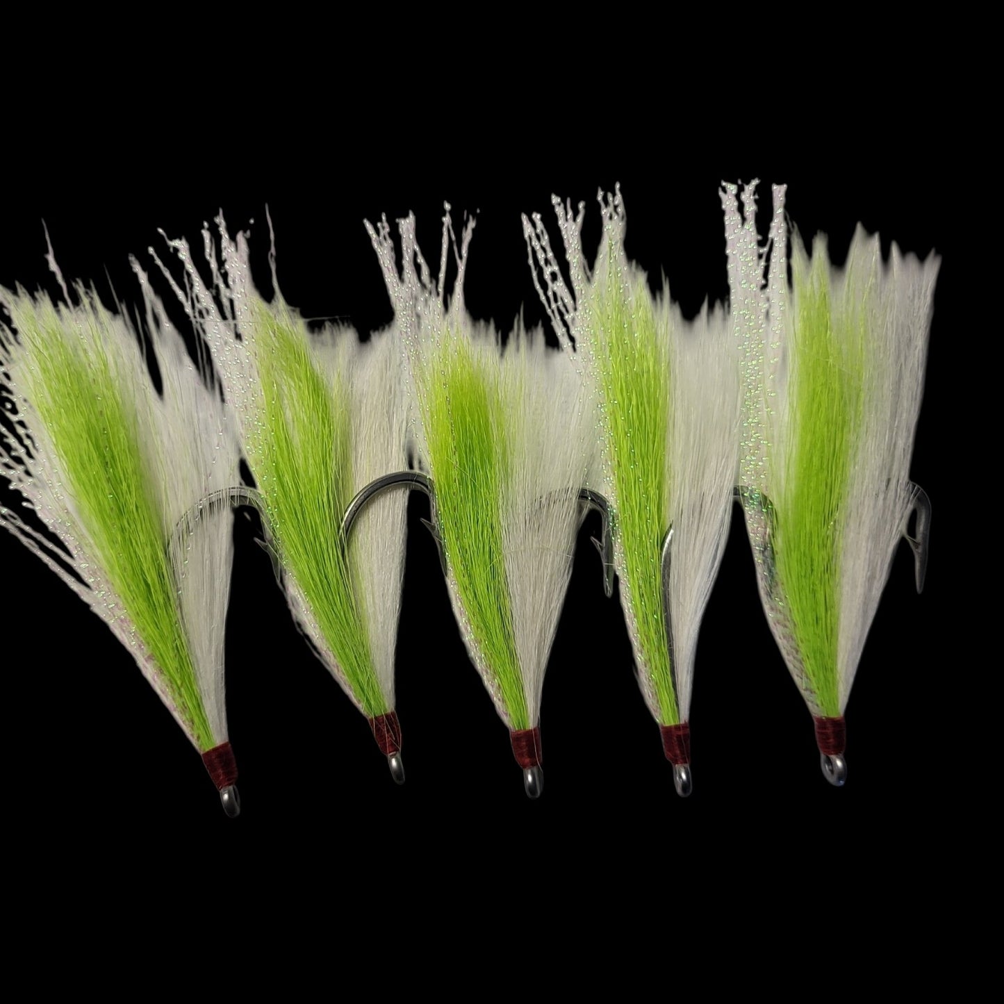 5 Pack Replacement Teasers/ Fluke/ Striped Bass (5/0)
