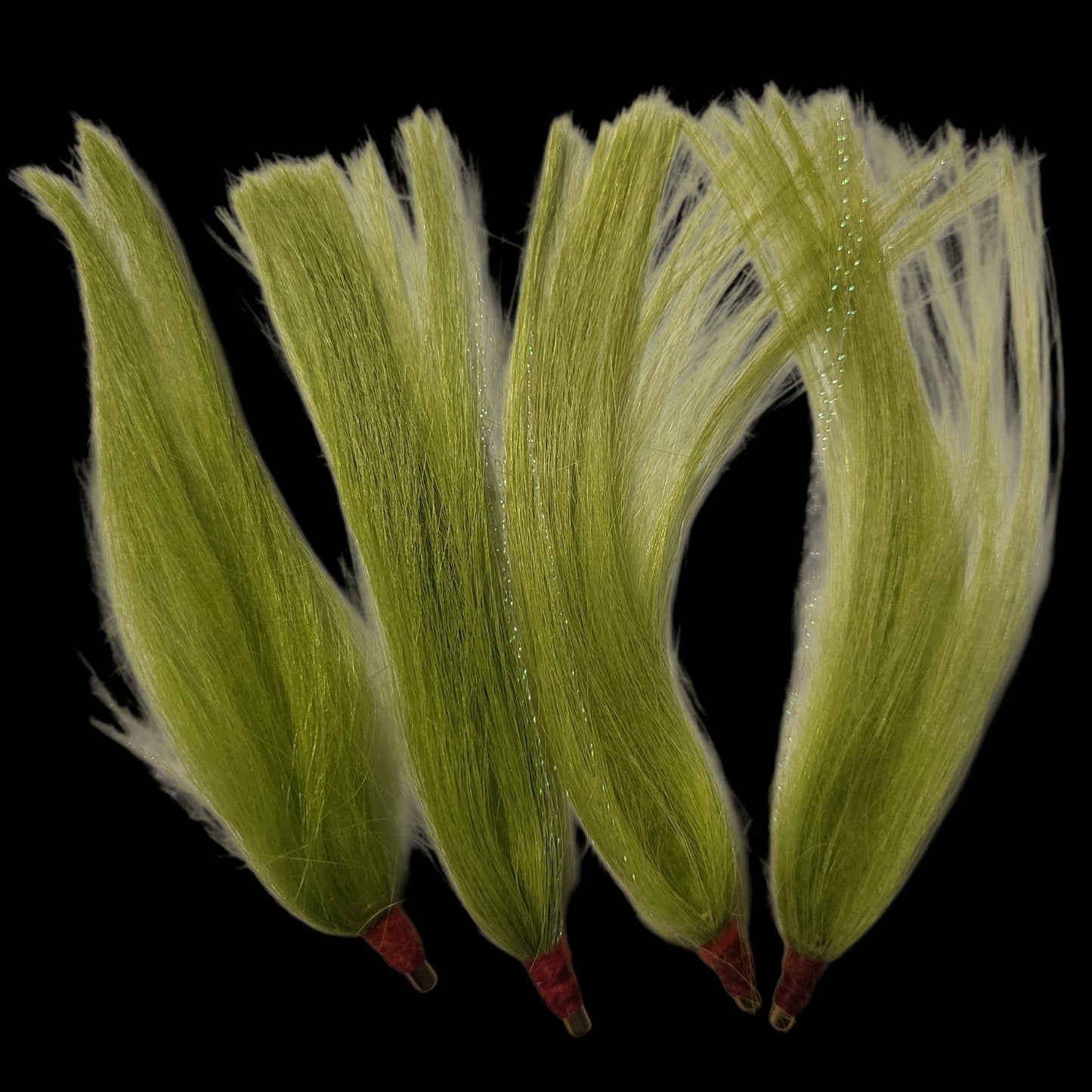 8- Bucktail Natural Hair Fluke Skirts