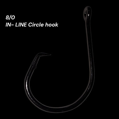 25 Count/ 8/0 ASMFC Legal In-line Striped Bass Circle Hook