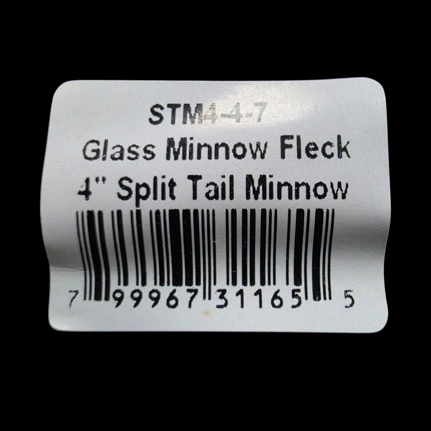 Tsunami Pro Split Tail Minnow 4" Glass Minnow Fleck