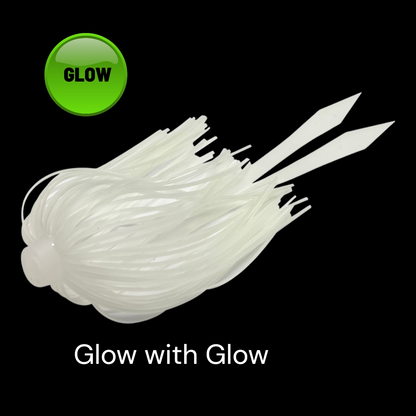12- Silicone Glow Skirts/ Umbrella Skirt/ 80 Strands