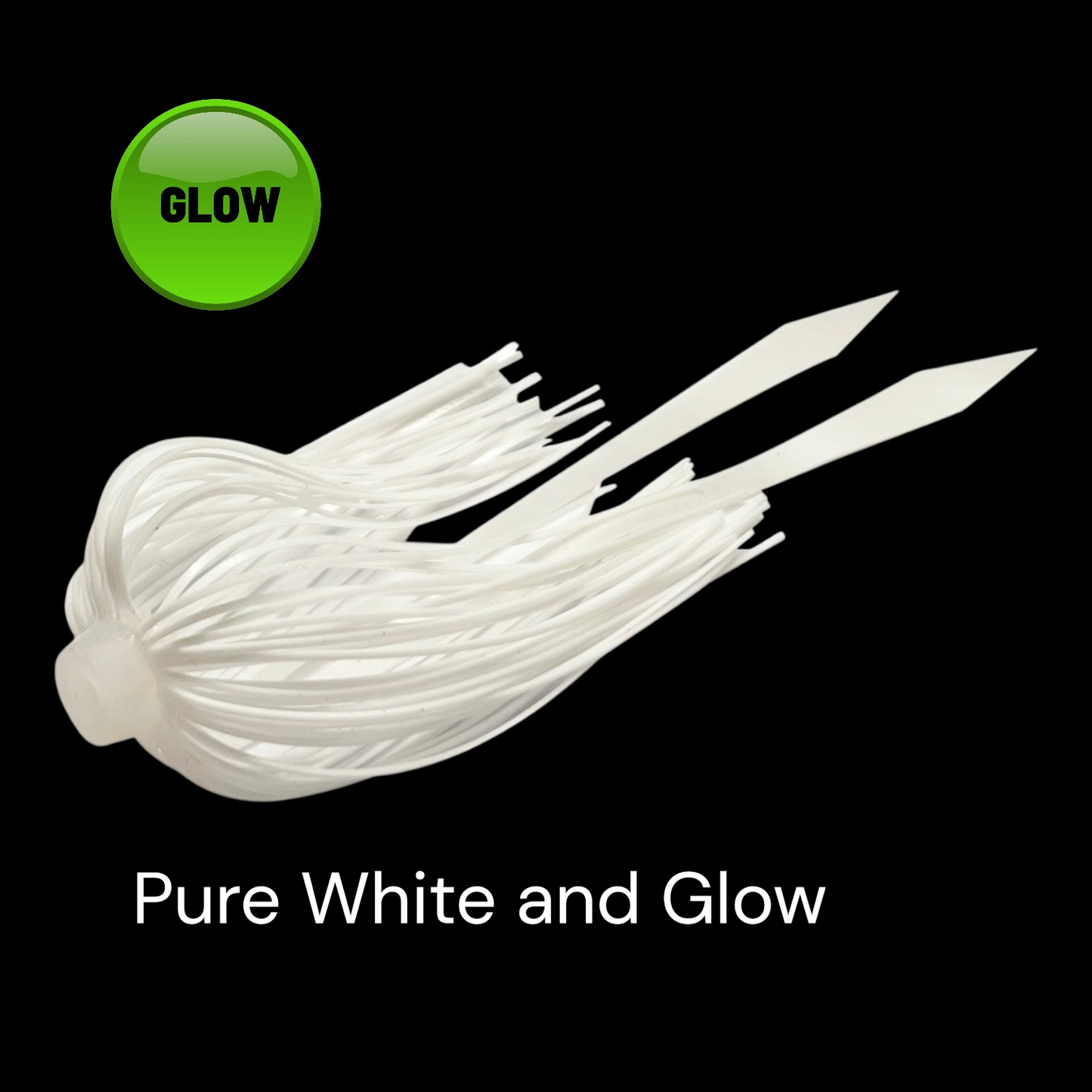 12- Silicone Glow Skirts/ Umbrella Skirt/ 80 Strands