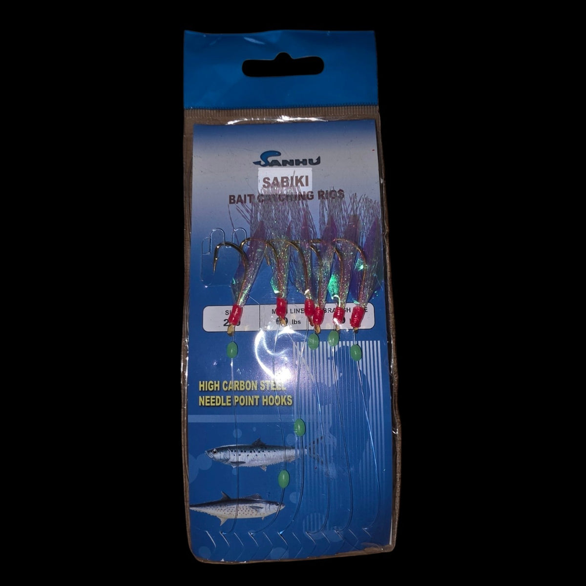Heavy Duty Sabiki Rigs High Carbon Steel Needle Point Hooks